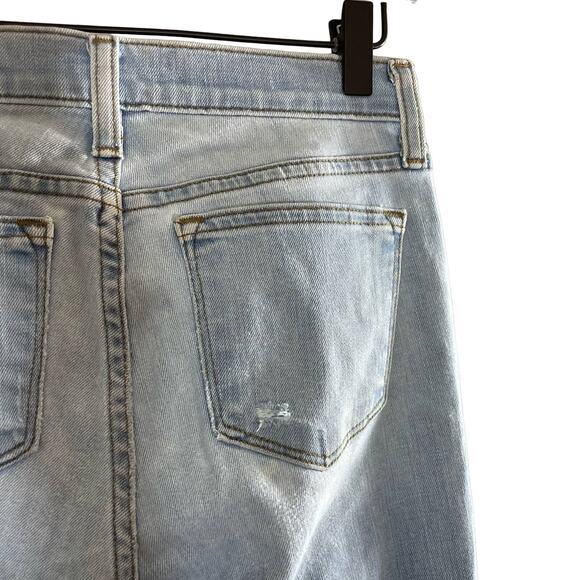 J Crew Toothpick Light Wash Distressed Skinny Jeans - Size 26 - Mid Rise Stretch - Picture 8 of 9